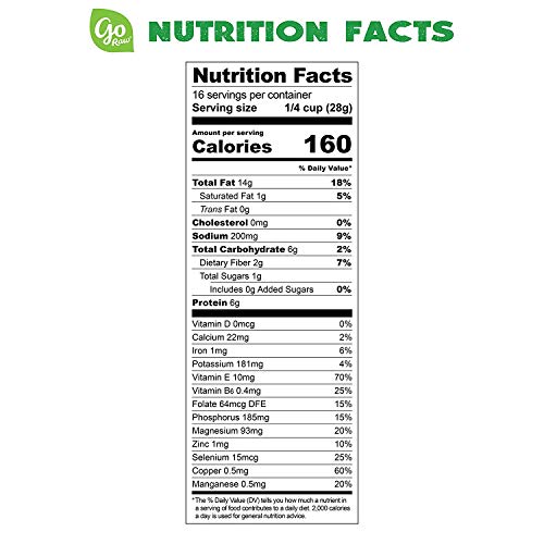 Go Raw Sunflower Seeds With Sea Salt, Sprouted &Amp; Organic, 14 Oz.