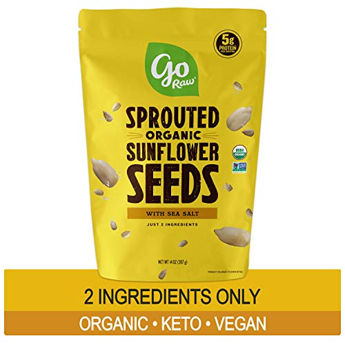 Go Raw Sunflower Seeds With Sea Salt, Sprouted &Amp; Organic, 14 Oz.