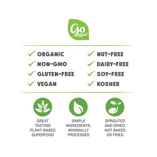 Go Raw Unsalted Sunflower & Pumpkin Seeds Mix, Sprouted & Organi...