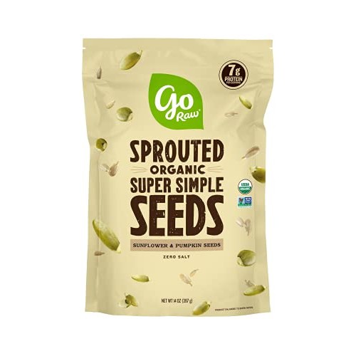 Go Raw Unsalted Sunflower & Pumpkin Seeds Mix, Sprouted & Organi...