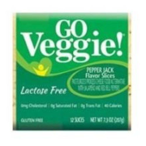 Go Veggie Sliced Cheese, Pepper Jack, 7.3 Ounce Pack Of 12