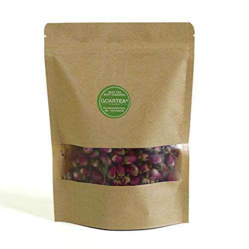 Goartea 100G / 3.5Oz Natural Red Rose Bud Dried Edible Petal Flo