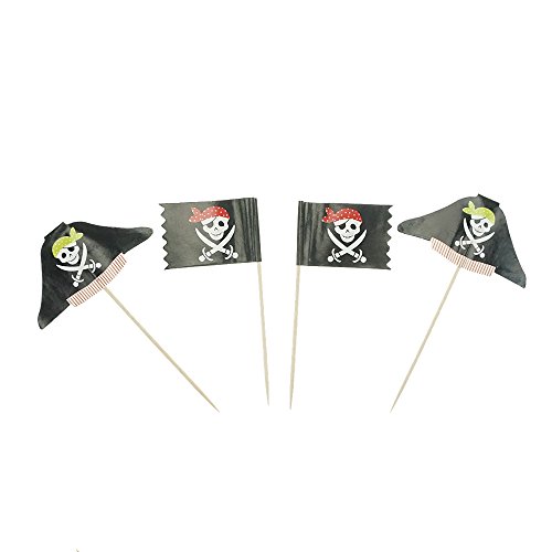 Pirate Cake Cupcake Toppers Food Picks For Party Decorations Set