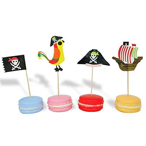 Pirate Cake Cupcake Toppers Food Picks For Party Decorations Set