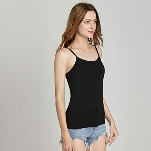 Goddesslili Tank Tops For Women With Built In Bra Comfy Crewneck