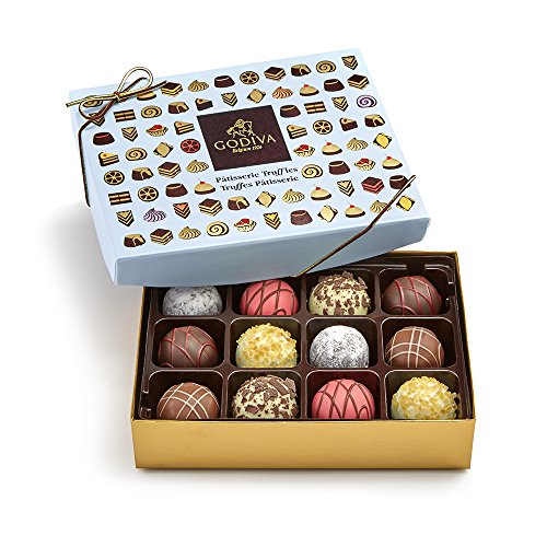 Godiva Chocolatier Assorted Chocolate Truffles Gift Box, 12-Piec