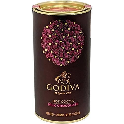 Godiva Chocolatier Assorted Milk Hot Cocoa Powder Canister, 13 O