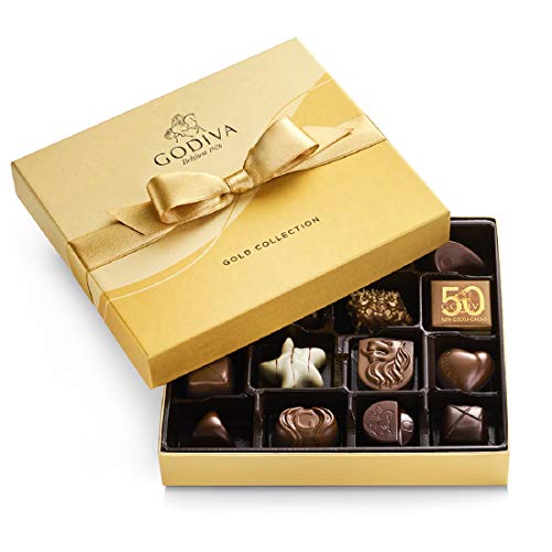 Godiva Chocolatier Chocolate Gold Gift Box, Assorted, 19 Count