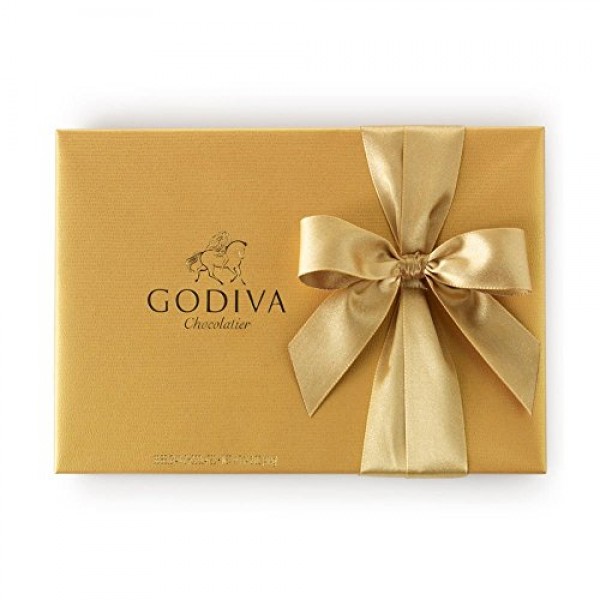 Godiva Chocolatier Gold Ballotin, Classic Gold Ribbon, Great for...