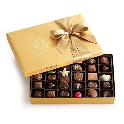 Godiva Chocolatier Gold Ballotin, Classic Gold Ribbon, Great For