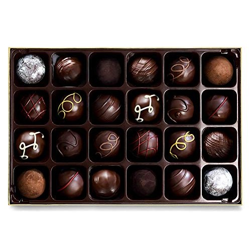 Godiva Chocolatier Truffles Assorted Gift Box 24Ct., Dark Chocol