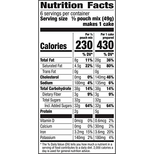 Godiva Molten Lava Cakes Baking Mix, 4 Count