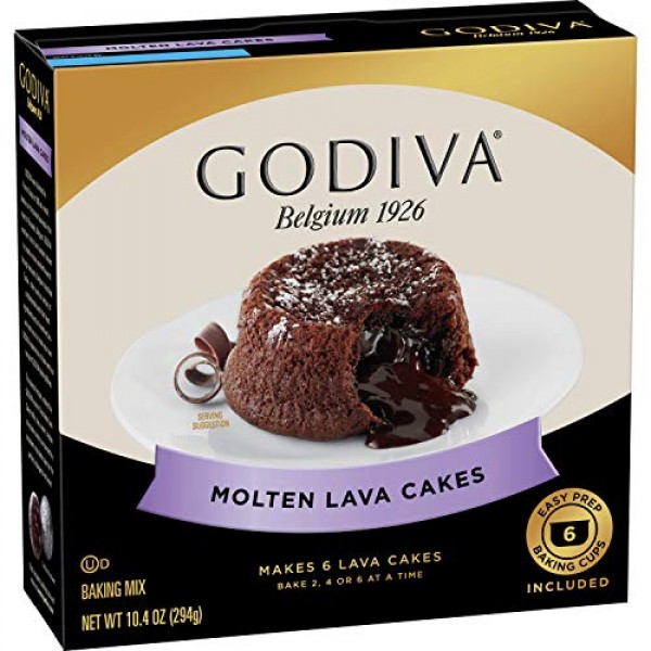 Godiva Molten Lava Cakes Baking Mix, 4 Count