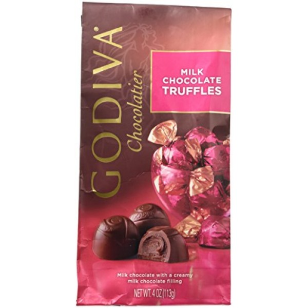 Godiva Milk Chocolate Truffle Candy, 4 Ounce -- 2 Per Case