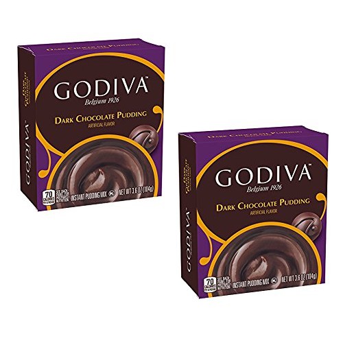 Godiva Chocolate Instant Pudding Mix Pack Dark Chocolate 2Pack
