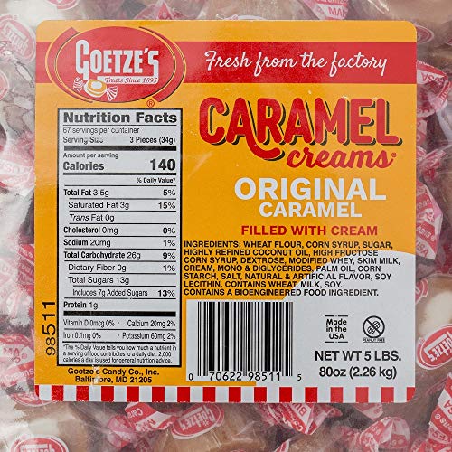 Goetzes Candy Vanilla Caramel Creams - 5 Pound Bag 80 Ounces