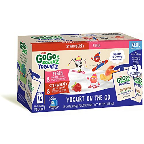 Gogo Squeez Yogurt Variety Pouch 16/ 3 Ounce, Net Wt 48 Ounce
