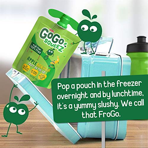 Gogo Squeez Applesauce On The Go, Apple Banana, 3.2 Ounce 4 Pou