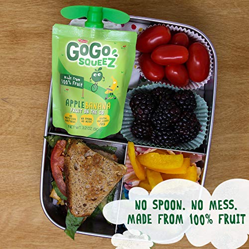 Gogo Squeez Applesauce On The Go, Apple Banana, 3.2 Ounce 4 Pou