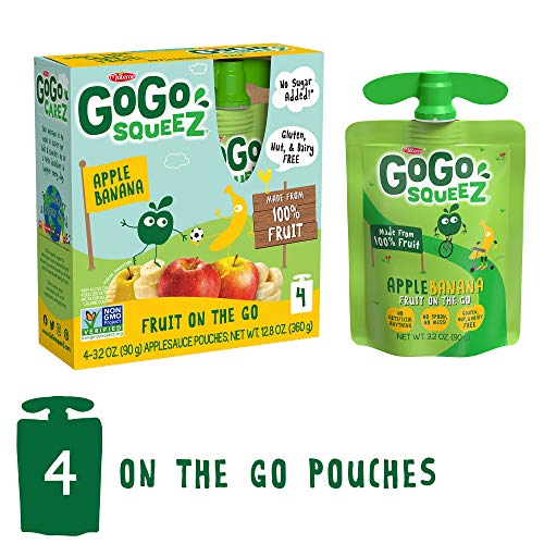 Gogo Squeez Applesauce On The Go, Apple Banana, 3.2 Ounce 4 Pou