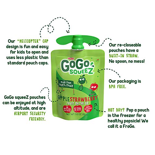 Gogo Squeez Applesauce On The Go, Apple Strawberry, 3.2 Ounce 7