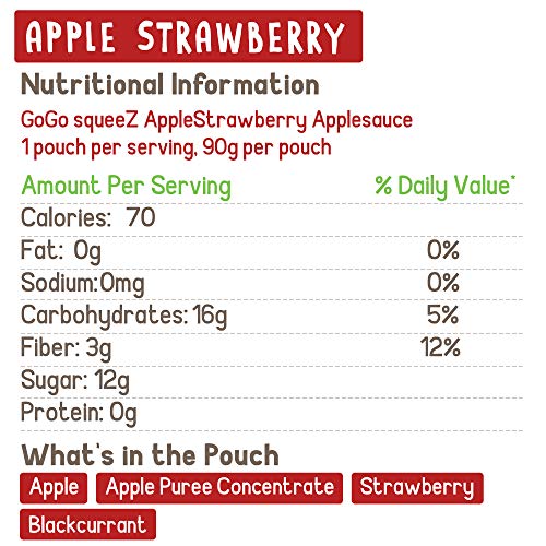 Gogo Squeez Applesauce On The Go, Apple Strawberry, 3.2 Ounce 7