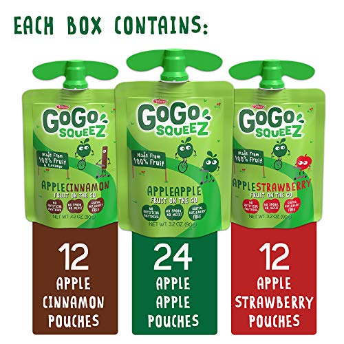 Gogo Squeez Applesauce, Variety Pack Apple Apple/Apple Cinnamon