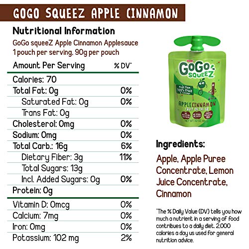 Gogo Squeez Applesauce, Variety Pack Apple Apple/Apple Cinnamon