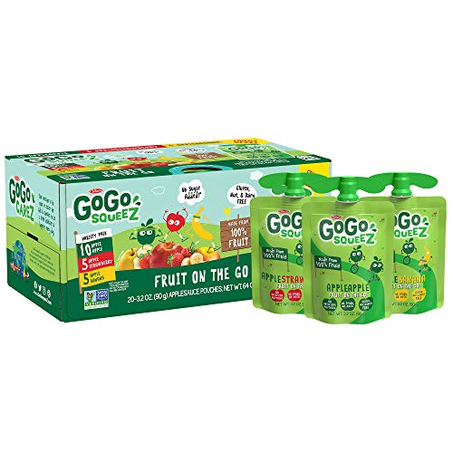Gogo Squeez Applesauce, Variety Pack Apple/Banana/Strawberry,