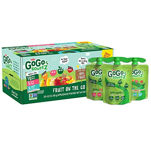 Gogo Squeez Applesauce, Variety Pack Apple/Peach/Gimme 5, 3.2
