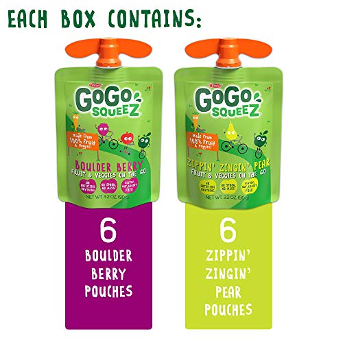 Gogo Squeez Fruit &Amp; Veggiez, Variety Pack Pear/Berry, 3.2 Ounc Gogo Squeez Fruit &Amp; Veggiez, Variety Pack Pear/Berry, 3.2 Ounc