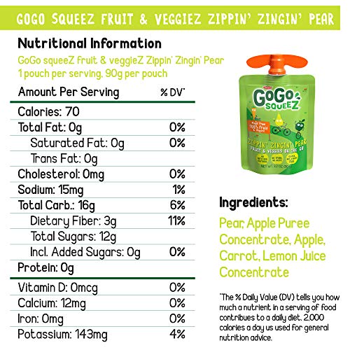 Gogo Squeez Fruit &Amp; Veggiez, Variety Pack Pear/Berry, 3.2 Ounc Gogo Squeez Fruit &Amp; Veggiez, Variety Pack Pear/Berry, 3.2 Ounc
