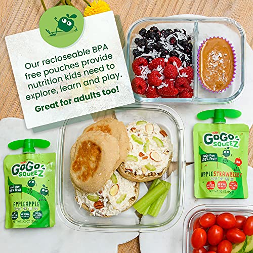 Gogo Squeez Applesauce, Apple Cinnamon, 3.2 Ounce 12 Pouches, Gogo Squeez Applesauce, Apple Cinnamon, 3.2 Ounce 12 Pouches,