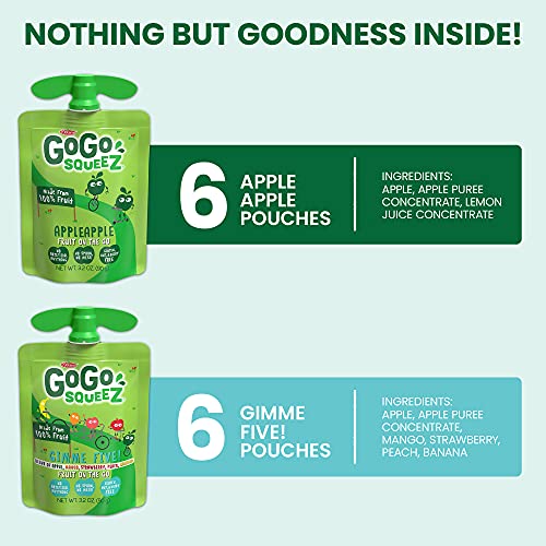 Gogo Squeez Fruit On The Go Variety Pack, Apple Apple &Amp; Gimme Fi