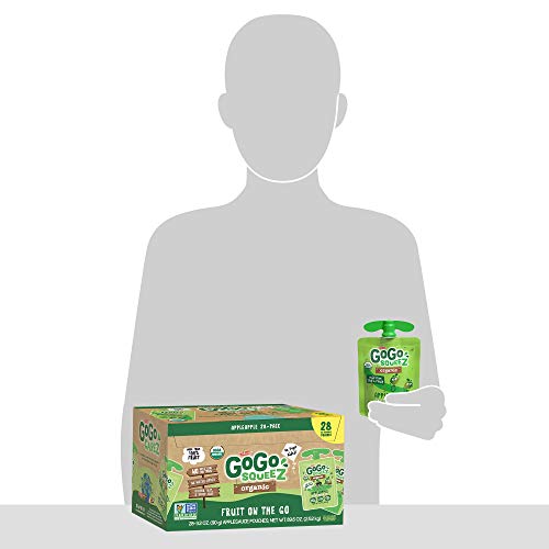 Gogo Squeez Organic Applesauce On The Go, Apple Apple, 3.2 Ounce