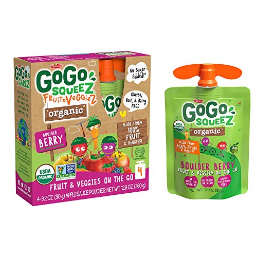Gogo Squeez Organic Fruit &Amp; Veggiez, Apple Mixed Berry Carrot, 3