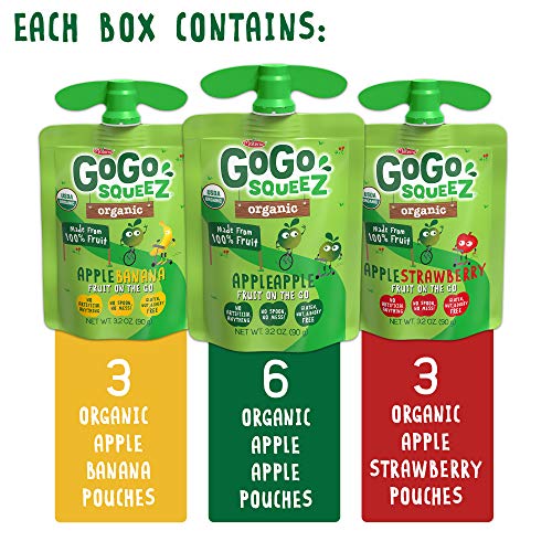 Gogo Squeez Organic Fruit On The Go Variety Pack, Apple/Banana/S