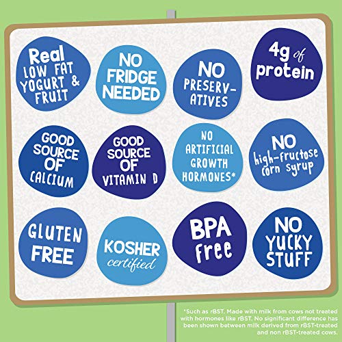 Gogo Squeez Yogurtz, Blueberry, 3 Ounce 4 Pouches, Low Fat Yog