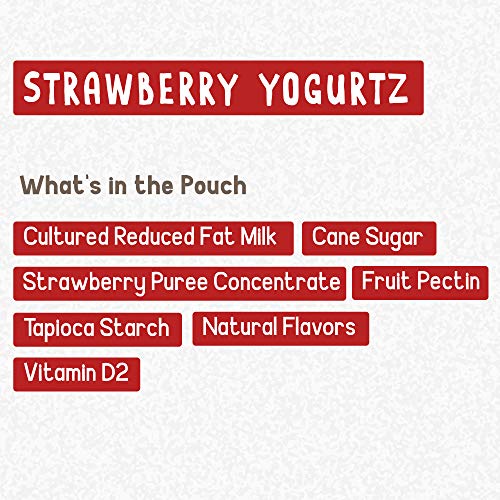 Gogo Squeez Yogurtz, Strawberry, 3 Ounce 4 Pouches, Low Fat Yo