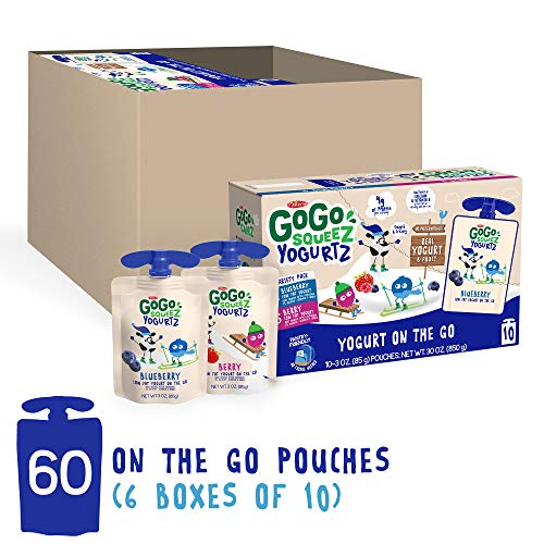 Gogo Squeez Yogurtz, Variety Pack Blueberry/Berry, 3 Ounce 60