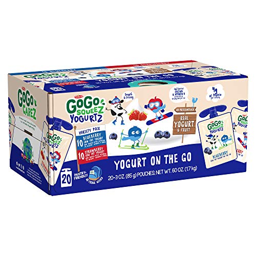 Gogo Squeez Yogurtz, Variety Pack Blueberry/Strawberry, 3 Ounc