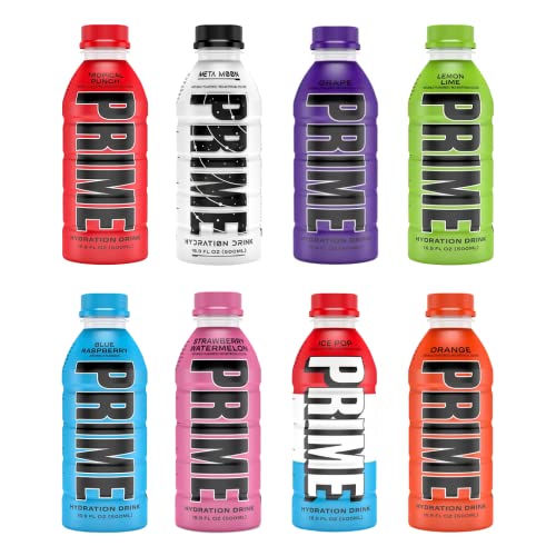 Prime Hydration Sports Drink All 8 Flavors Variety 8 Pack