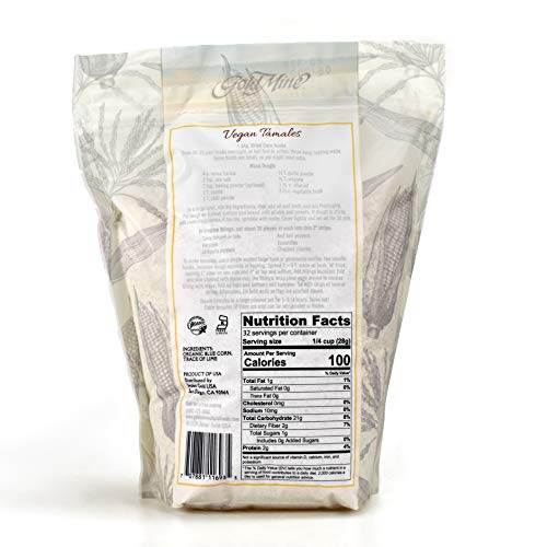 Gold Mine Blue Corn Masa Harina - Usda Organic - Macrobiotic, Ve