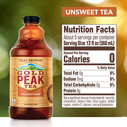 Gold Peak Unsweetened Black Iced Tea Drink, 64 Fl Oz