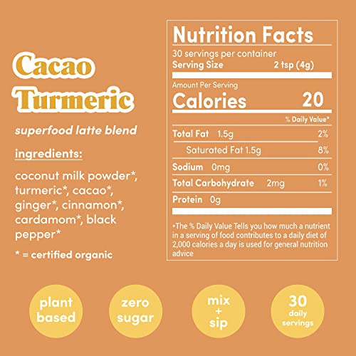 Golde Superfood Latte Blend - Cacao Turmeric | Plant Based Super...