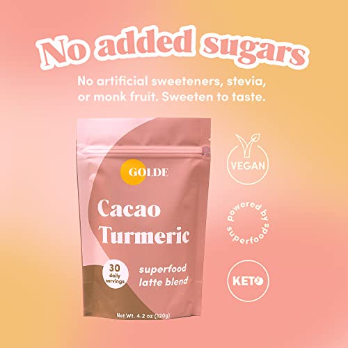 Golde Superfood Latte Blend - Cacao Turmeric | Plant Based Super...