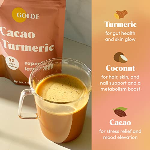 Golde Superfood Latte Blend - Cacao Turmeric | Plant Based Super...
