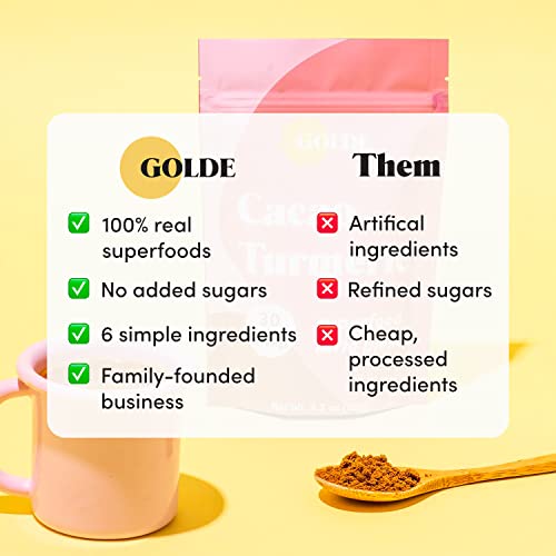 Golde Superfood Latte Blend - Cacao Turmeric | Plant Based Super...
