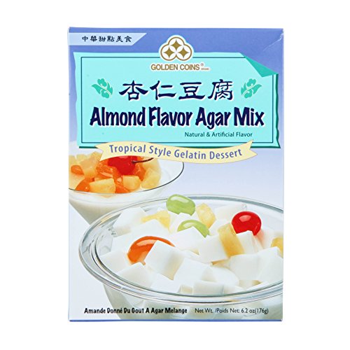 1 X 6.2Oz Golden Coins Almond Flavor Agar Mix, Tropical Style Ge