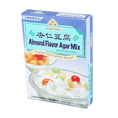 1 X 6.2Oz Golden Coins Almond Flavor Agar Mix, Tropical Style Ge